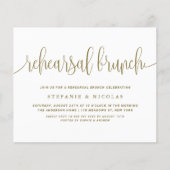 Gold Hübsch Calligraphy Probe Brunch Einladung (Vorderseite)