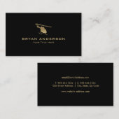 Gold-Hubschrauber-Visitenkarte Visitenkarte (Vorne/Hinten)