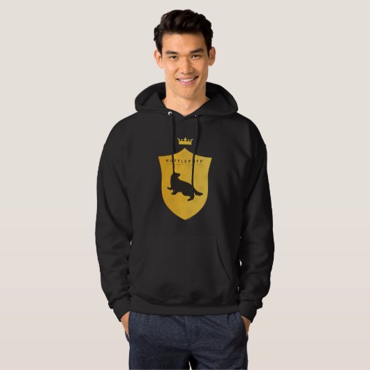 Gold HUFFLEPUFF™ Crowned Wappen Hoodie (Vorne ganz)
