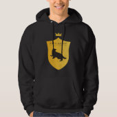 Gold HUFFLEPUFF™ Crowned Wappen Hoodie (Vorderseite)