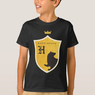 Gold HUFFLEPUFF™ gekröntes gekröntes Wappen T-Shirt