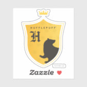 Gold HUFFLEPUFF™ Outlined Crowned Crest Aufkleber (Blatt)