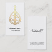 Gold Human Design Body Graph Business Card Visitenkarte (Vorne/Hinten)