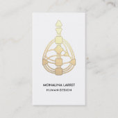 Gold Human Design Body Graph Business Card Visitenkarte (Vorderseite)