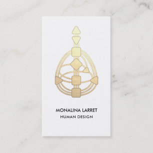 Gold Human Design Body Graph Business Card Visitenkarte