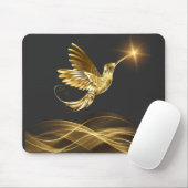 Gold Hummingbird Mouse Pad Mousepad (Mit Mouse)