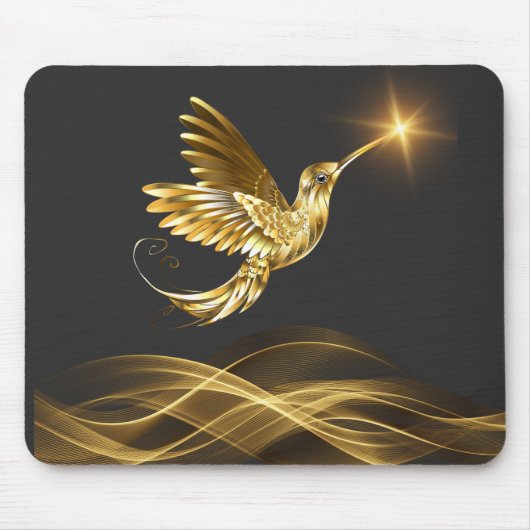 Gold Hummingbird Mouse Pad Mousepad (Vorne)