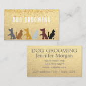 Gold Hund Grooming Pet Services Visitenkarte (Vorne/Hinten)