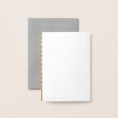 Gold Hund Jahr Japanisches Muster in Mini C Folienkarte (Rückseite mit Umschlag)