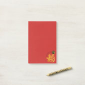 Gold Hund Papercut Chinesisches Neujahr 2018 Post  Post-it Klebezettel (Auf Schreibtisch)