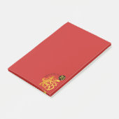 Gold Hund Papercut Chinesisches Neujahr 2018 Post  Post-it Klebezettel (angewinkelt)