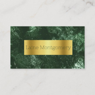 Gold & Hunter Green Classic Marbled Business Card Visitenkarte