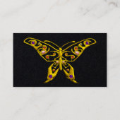 GOLD HYPER BUTTERFLY JEWEL ,GEMSTONEN Black Paper Visitenkarte (Rückseite)