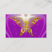 GOLD HYPER BUTTERFLY, LEICHTE WAVE, Pink, Lila, Vi Visitenkarte (Rückseite)
