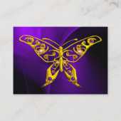 GOLD HYPER BUTTERFLY Lila Ultra Violet Black Visitenkarte (Rückseite)