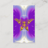 GOLD HYPER BUTTERFLY Lila, Ultra Violet Lights Visitenkarte (Rückseite)