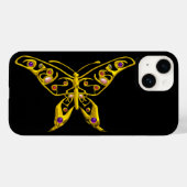 GOLD HYPER BUTTERFLY MIT GEMSTONEN Black Case-Mate iPhone Hülle (Rückseite (Horizontal))