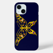 GOLD HYPER BUTTERFLY MIT GEMSTONEN, blau Case-Mate iPhone Hülle (Rückseite)