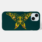 GOLD HYPER BUTTERFLY MIT GEMSTONEN ,Green Case-Mate iPhone Hülle (Rückseite (Horizontal))