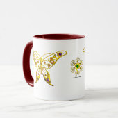 GOLD HYPER BUTTERFLY MIT GEMSTONEN TASSE (Vorderseite Links)