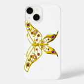 GOLD HYPER BUTTERFLY MIT GEMSTONEN White Case-Mate iPhone Hülle (Rückseite)