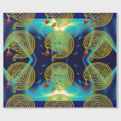 GOLD HYPER LABYRINTH, AQUAMARIN AQUA BLAUE LIGHT W GESCHENKPAPIER (Flach)