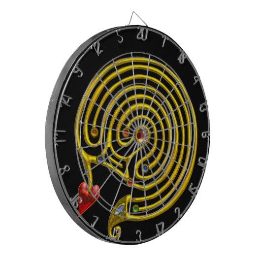 GOLD HYPER LABYRINTH, Black Dartscheibe (Vorderseite Links)