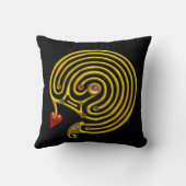 GOLD HYPER LABYRINTH, Black Kissen (Rückseite)