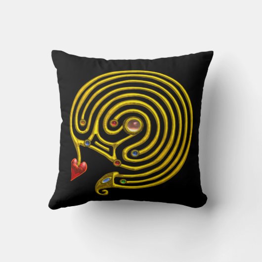 GOLD HYPER LABYRINTH, Black Kissen (Rückseite)