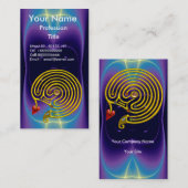 GOLD HYPER LABYRINTH / LILA AQUAMARINE LICHTWELLEN VISITENKARTE (Vorne/Hinten)