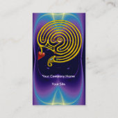 GOLD HYPER LABYRINTH / LILA AQUAMARINE LICHTWELLEN VISITENKARTE (Rückseite)