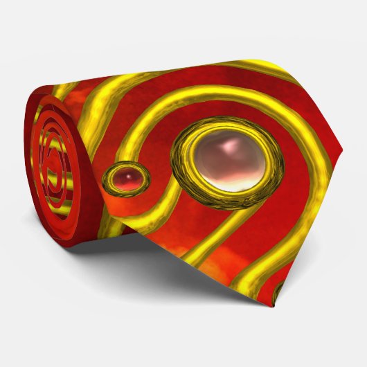 GOLD HYPER LABYRINTH MIT GEMSTONEN KRAWATTE (Gerollt)