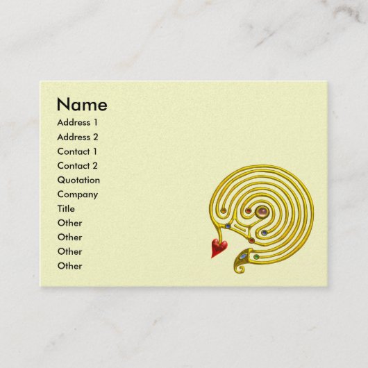 GOLD HYPER LABYRINTH VISITENKARTE (Vorderseite)