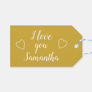 Gold I Liebe Ihr Personalisierter Name Geschenkanhänger