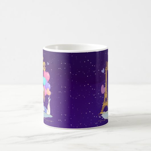 Gold I Liebe Paris Eiffelturm Kaffeetasse (Mittel)