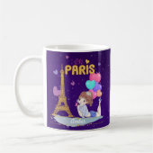 Gold I Liebe Paris Eiffelturm Kaffeetasse (Links)