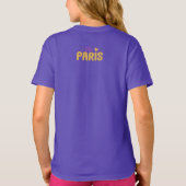Gold I Liebe Paris Eiffelturm  T-Shirt (Rückseite)