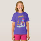 Gold I Liebe Paris Eiffelturm T-Shirt (Vorne ganz)