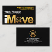 Gold "i Move" Signature-Truck-Logo-Zuhause Visitenkarte (Vorne/Hinten)