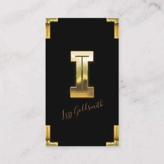 Gold-I-Visitenkarte für den Erstflug und die Grenz Visitenkarte (Vorderseite)