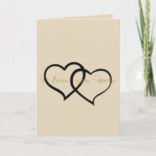Gold Ich Liebe Dich Mehr Herzen Karte