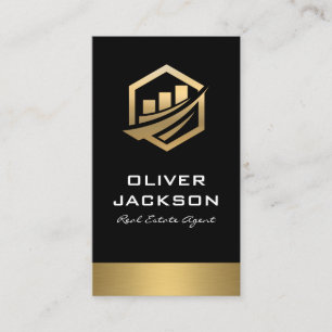 Gold Icon Immobilien Lux Gold Besatz Visitenkarte