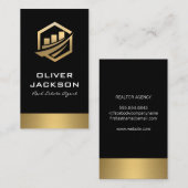 Gold Icon Real Anwesen Lux Gold Trimm Visitenkarte (Vorne/Hinten)