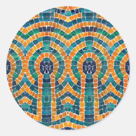 GOLD ICONS MOSAIC Large Round Stickers (Vorderseite)