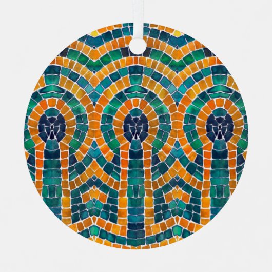 GOLD ICONS MOSAIC Metal Circle Ornament (Vorderseite)