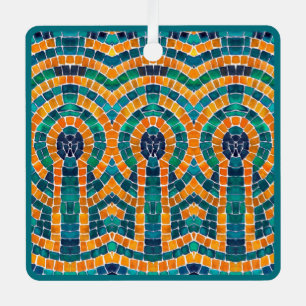 GOLD ICONS MOSAIC Metal Square Ornament