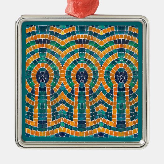 GOLD ICONS MOSAIC Premium Square Ornament (Vorne)