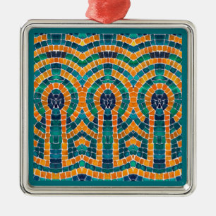 GOLD ICONS MOSAIC Premium Square Ornament Aus Metall