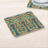 GOLD ICONS MOSAIC Square Paper Untersetzer (angewinkelt)