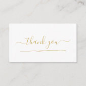 Gold Icons Weiß Dankeschön Karte (Vorderseite)
